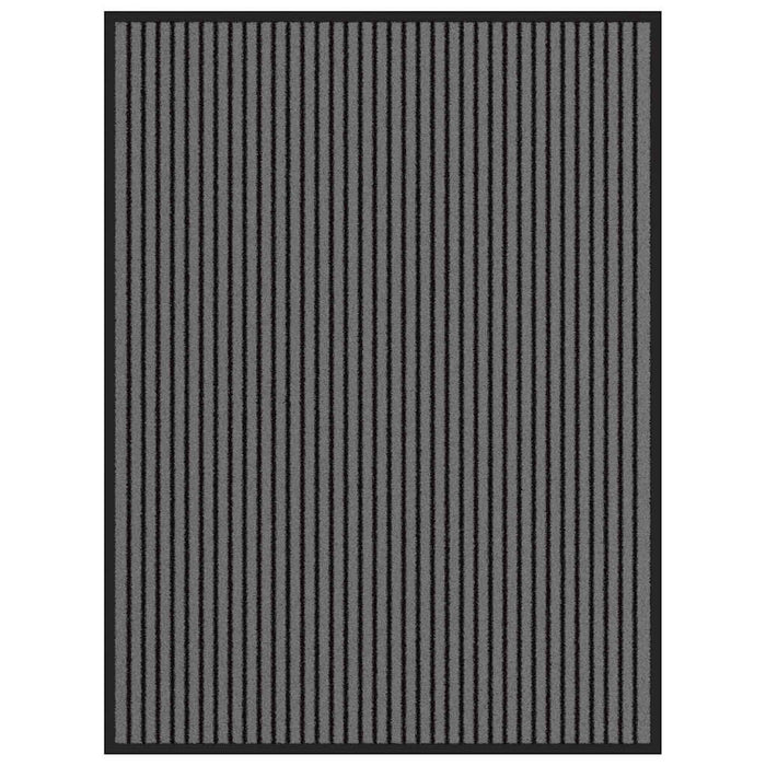 Zerbino a Strisce Nere e Grigie 90x120 cm