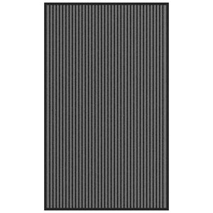 Zerbino a Strisce Nere e Grigie 90x150 cm