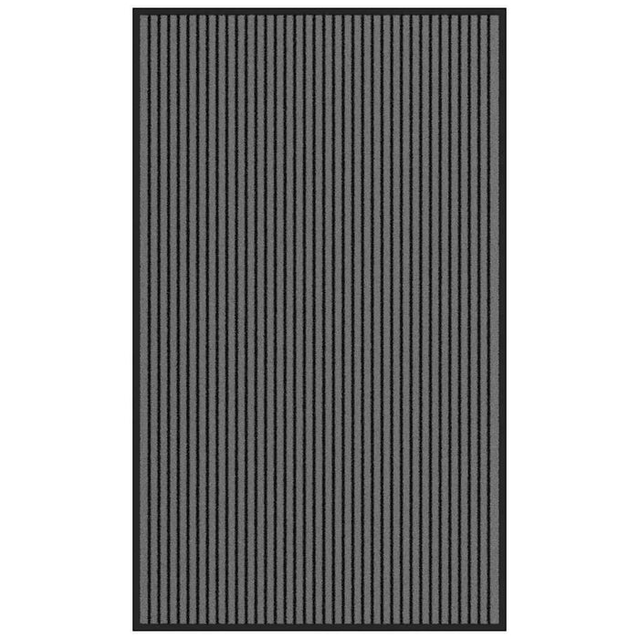 Zerbino a Strisce Nere e Grigie 90x150 cm