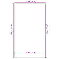 Zerbino a Strisce Nere e Grigie 115x200 cm 4105597