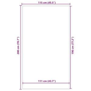 Zerbino a Strisce Nere e Grigie 115x200 cm