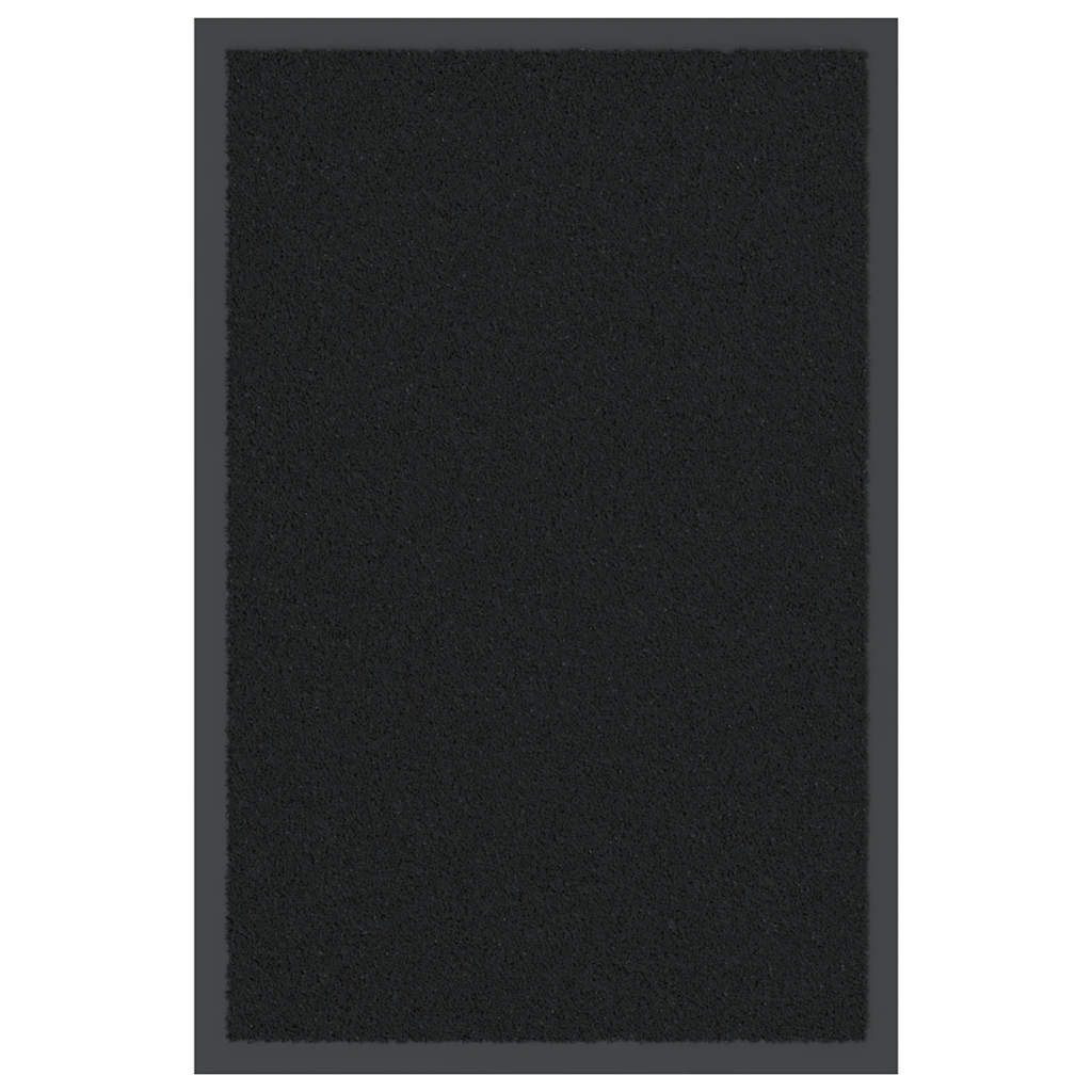 Zerbino antiscivolo per interni nero 40 x 60 cm facile da pulire design moderno PP nero 02_0058147