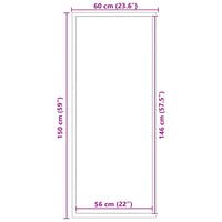 vidaXL Zerbino Nero 60x150 cm