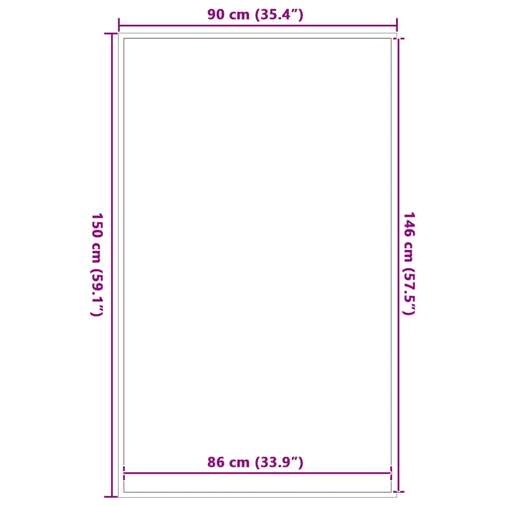 Zerbino antiscivolo resistente per interni/esterni 90 x 150 cm polipropilene nero 02_0058153