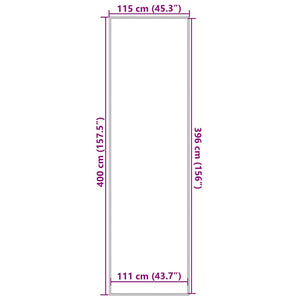 Zerbino Nero 115x400 cm