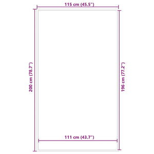 Zerbino Antracite 115x200 cm