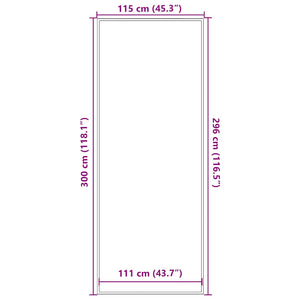 vidaXL Zerbino Antracite 115x300 cm