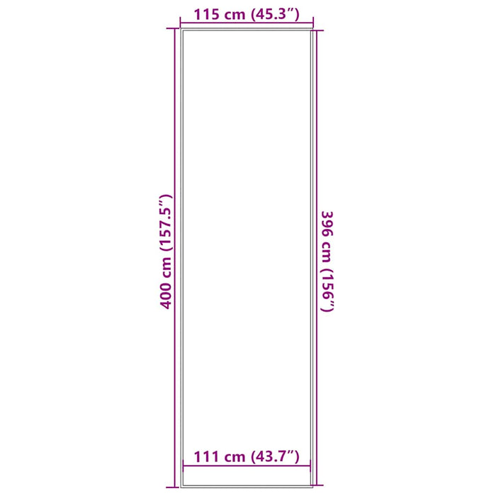 Zerbino Antracite 115x400 cm 4105621