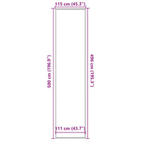 Zerbino Antracite 115x500 cm 4105622