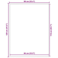 vidaXL Zerbino Marrone 90x120 cm