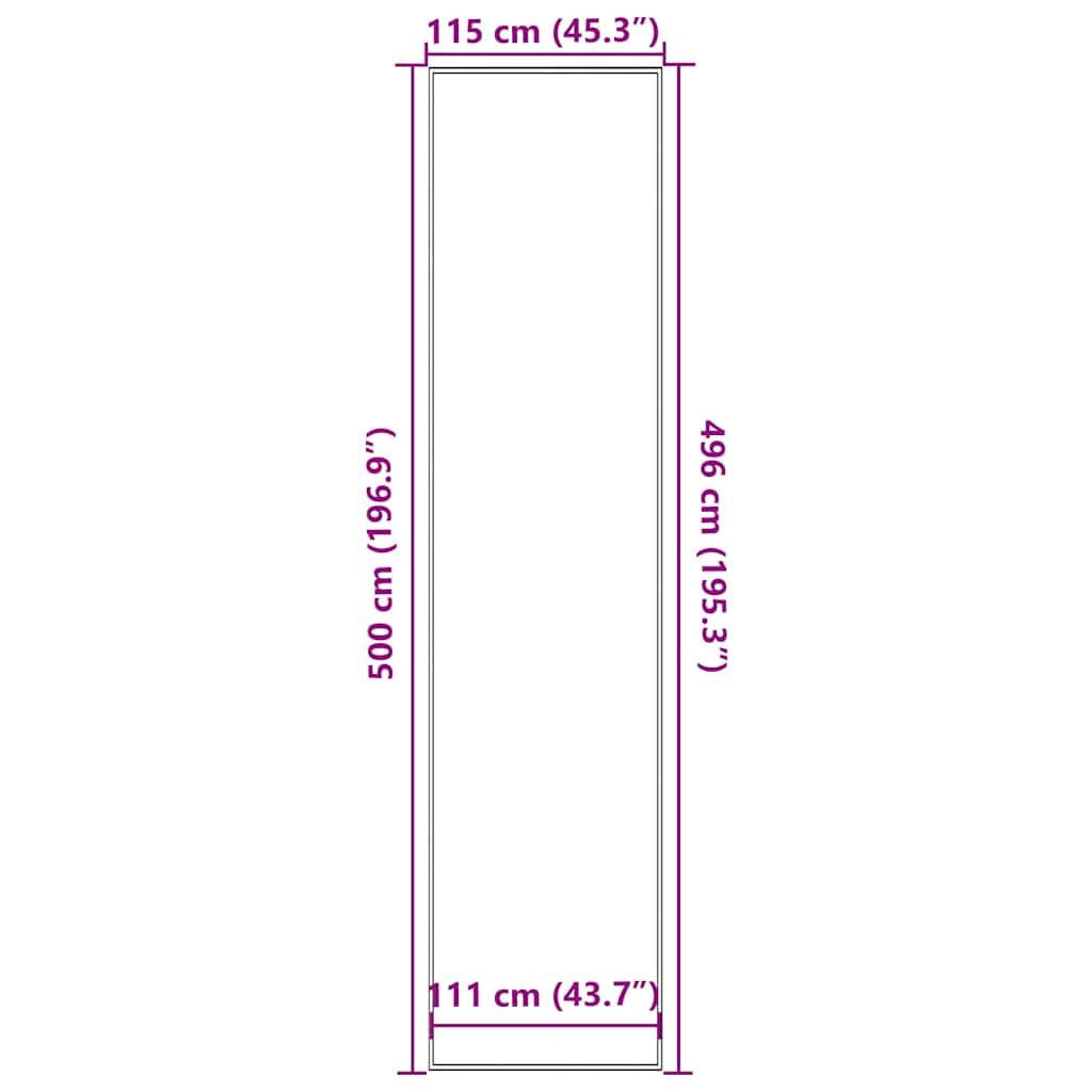 Zerbino antiscivolo rettangolare per interni ed esterni 115 x 500 cm in PP marrone 02_0058179