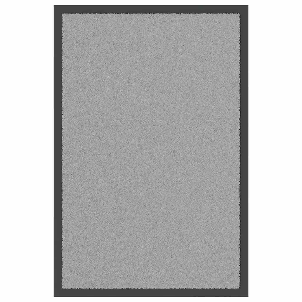 Zerbino antiscivolo resistente per uso interno ed esterno 40 x 60 cm in polipropilene grigio 02_0058180