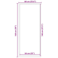 vidaXL Zerbino Grigio 60x150 cm