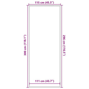 vidaXL Zerbino Grigio 115x300 cm