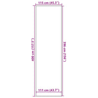 vidaXL Zerbino Grigio 115x400 cm