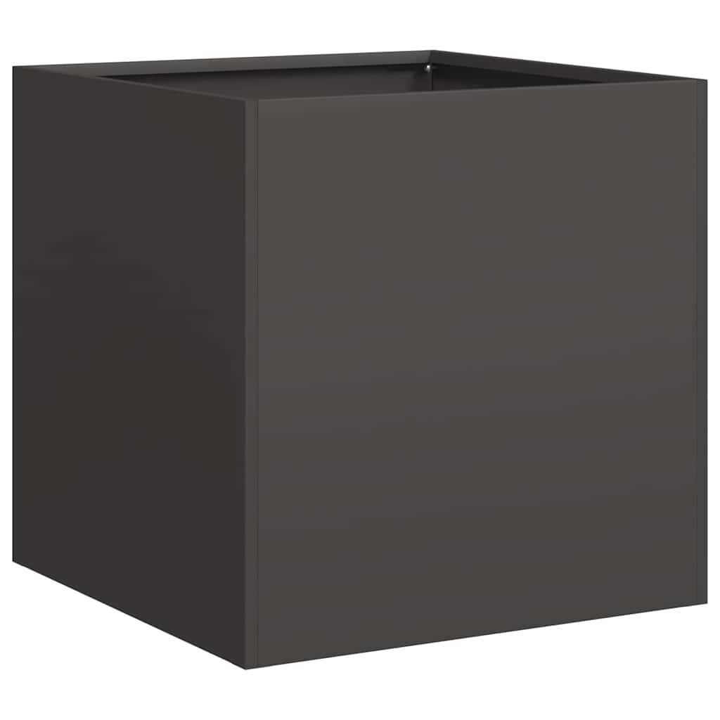 vidaXL Fioriera Nera 40x40x40 cm in Acciaio Laminato a Freddo