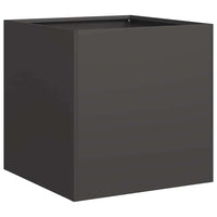 vidaXL Fioriera Nera 40x40x40 cm in Acciaio Laminato a Freddo