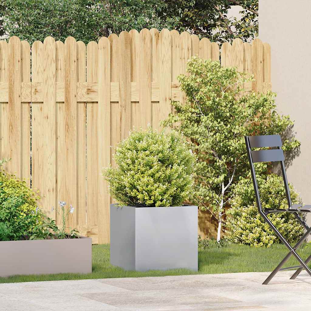 Fioriera-Vaso-Contenitore per Piante 40x40x40 cm in Acciaio Zincato