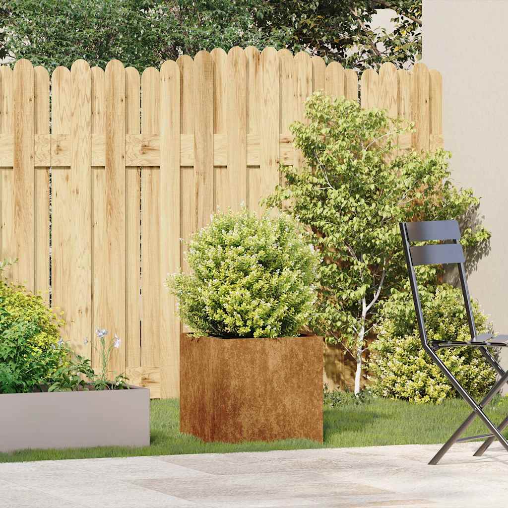 Fioriera Arrugginita 40x40x40 cm in Acciaio Corten 860667