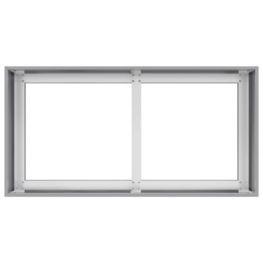 Fioriera-Vaso-Contenitore per Piante 80x40x40 cm in Acciaio Zincato