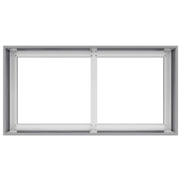 Fioriera-Vaso-Contenitore per Piante 80x40x40 cm in Acciaio Zincato