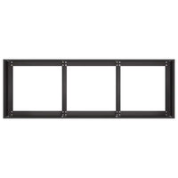 Fioriera-Vaso da Esterno-Contenitore per Piante Nera 120x40x40 cm Acciaio Laminato a Freddo