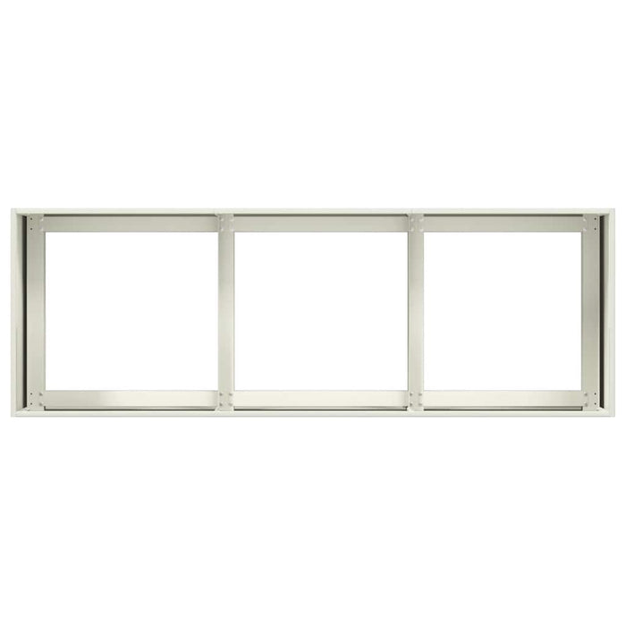 Fioriera-Vaso-Contenitore per Piante Bianca 120x40x40 cm in Acciaio Laminato a Freddo