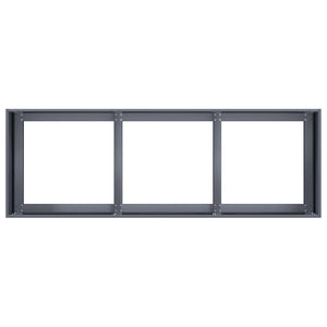 Fioriera-Vaso-Contenitore per Piante Antracite 120x40x40 cm Acciaio laminato a freddo