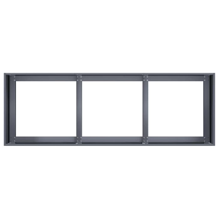 Fioriera-Vaso-Contenitore per Piante Antracite 120x40x40 cm Acciaio laminato a freddo