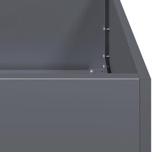 Fioriera-Vaso-Contenitore per Piante Antracite 120x40x40 cm Acciaio laminato a freddo