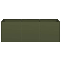 Fioriera Verde Oliva 120x40x40 cm in Acciaio Laminato a Freddo 860678