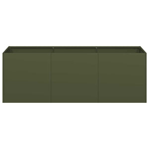 Fioriera Verde Oliva 120x40x40 cm in Acciaio Laminato a Freddo 860678