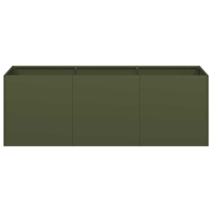 Fioriera Verde Oliva 120x40x40 cm in Acciaio Laminato a Freddo 860678