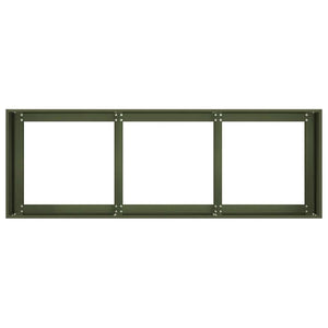 Fioriera Verde Oliva 120x40x40 cm in Acciaio Laminato a Freddo 860678