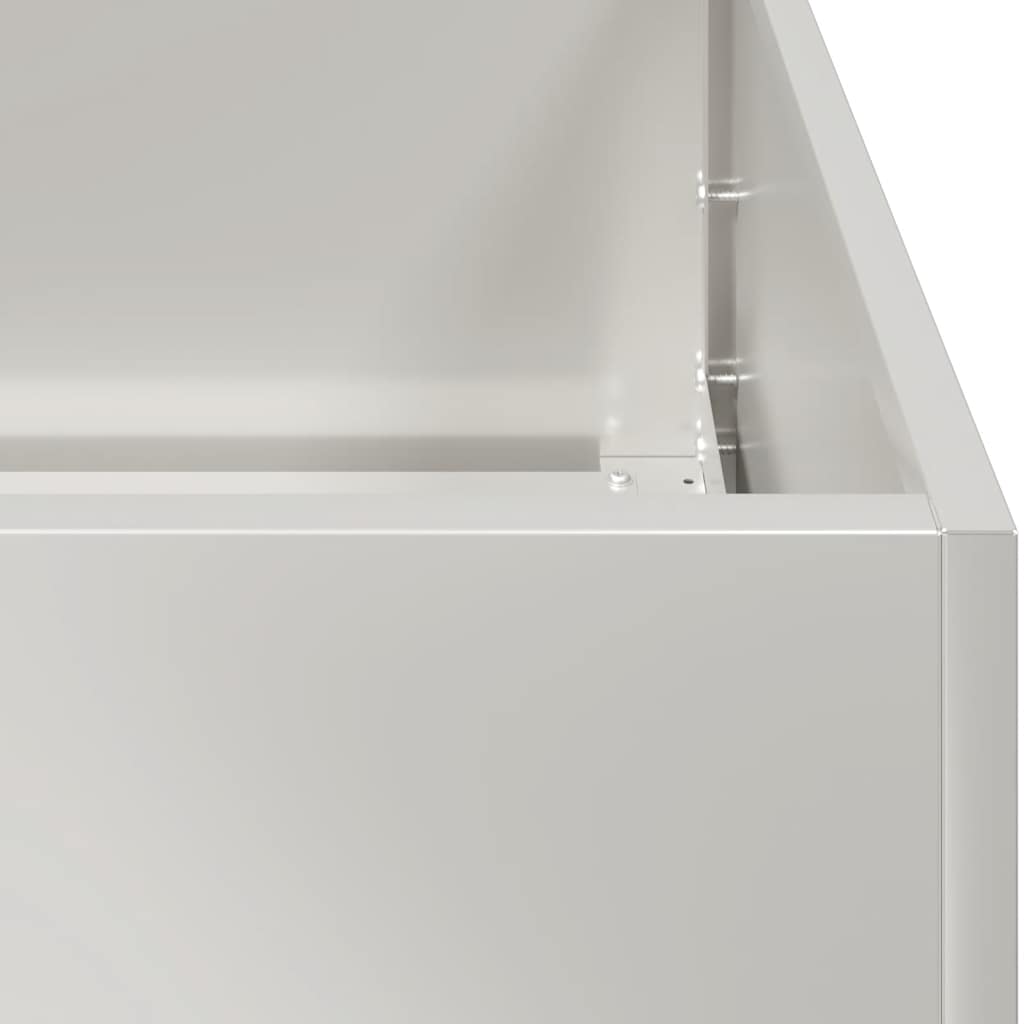 Fioriera-Vaso-Contenitore per Piante 120x40x40 cm in Acciaio Inox