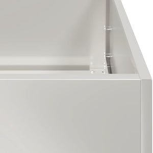 Fioriera-Vaso-Contenitore per Piante 120x40x40 cm in Acciaio Inox