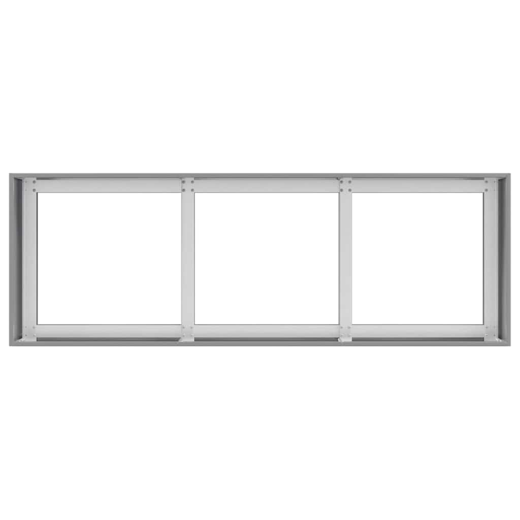 Fioriera-Vaso-Contenitore per Piante 120x40x40 cm in Acciaio Zincato