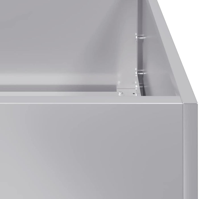 Fioriera-Vaso-Contenitore per Piante 120x40x40 cm in Acciaio Zincato