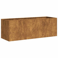 Fioriera Arrugginita 120x40x40 cm in Acciaio Corten 860681