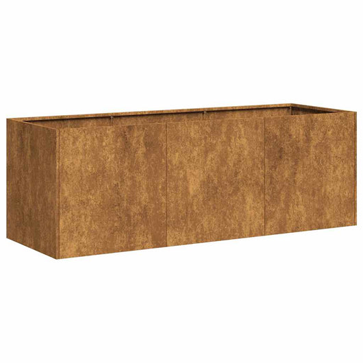 Fioriera Arrugginita 120x40x40 cm in Acciaio Corten 860681