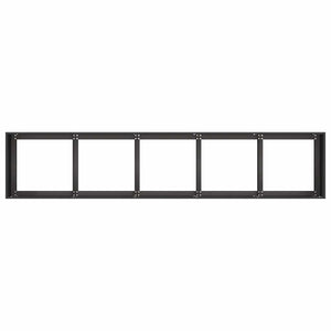 Fioriera-Vaso da Esterno-Contenitore per Piante Nera 200x40x40 cm Acciaio Laminato a Freddo