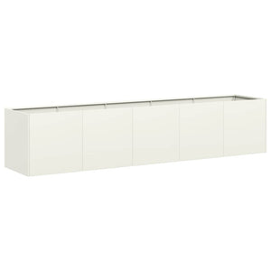 Fioriera Bianca 200x40x40 cm in Acciaio Laminato a Freddo 860683