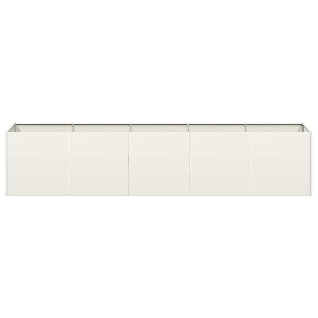 Fioriera Bianca 200x40x40 cm in Acciaio Laminato a Freddo 860683