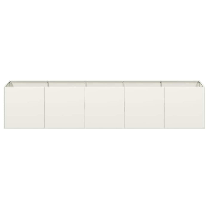 Fioriera Bianca 200x40x40 cm in Acciaio Laminato a Freddo 860683