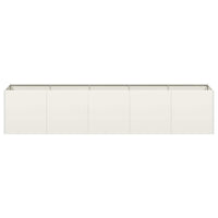 Fioriera Bianca 200x40x40 cm in Acciaio Laminato a Freddo 860683