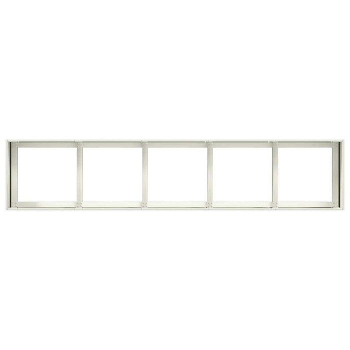 Fioriera-Vaso-Contenitore per Piante Bianca 200x40x40 cm in Acciaio Laminato a Freddo