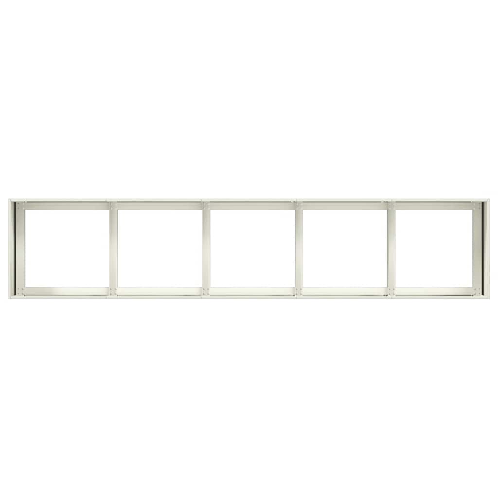 vidaXL Fioriera Bianca 200x40x40 cm in Acciaio Laminato a Freddo