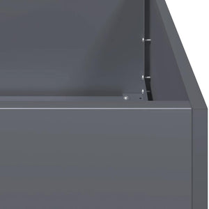 Fioriera-Vaso-Contenitore per Piante Antracite 200x40x40 cm Acciaio laminato a freddo