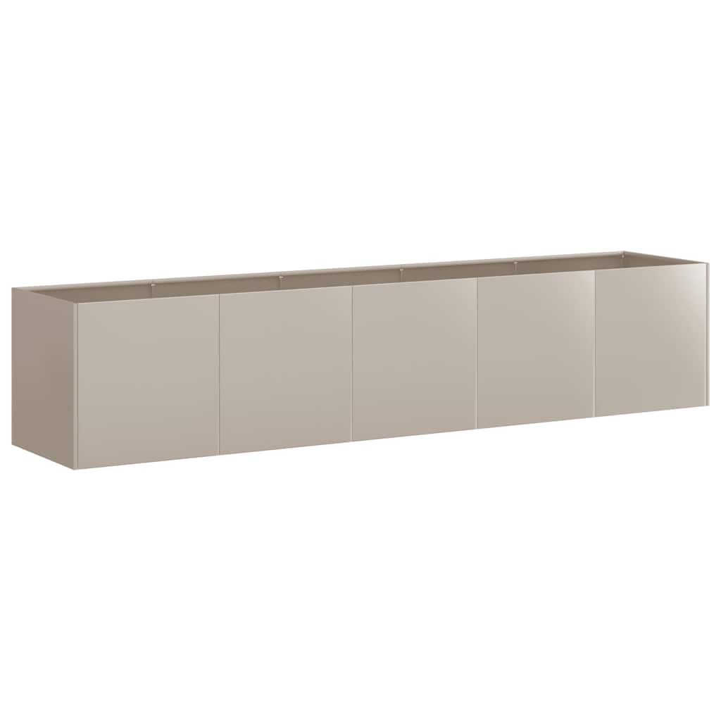 Fioriera Arrugginita 200x40x40 cm in Acciaio Corten 860688