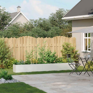 Fioriera-Vaso-Contenitore per Piante Bianca 280x40x40 cm in Acciaio Laminato a Freddo